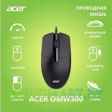 Мышь Acer OMW300 (черный) картинка 2